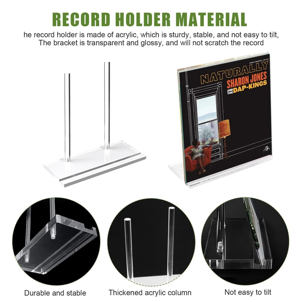 Support Vinyle Porte Vinyle , Acrylique Rangement Vinyle, Presentoir Vinyle E... - Photo 3/4