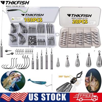 28/103PCS Fishing Weights Sinkers Kit Various Casting Weights Drop Shot Sinkers 
