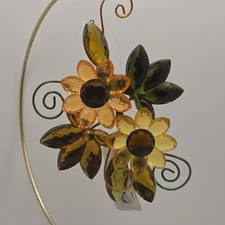 Ganz Crystal Expressions Sunflower Swag Ornament Sun Catcher 4x6 Inches Max