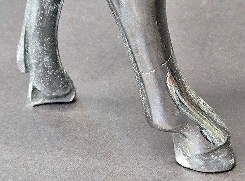 Vintage MCM Silvertoned Metal Western Parade Horse Figure 10" Long & Tall GUC - Picture 14 of 19