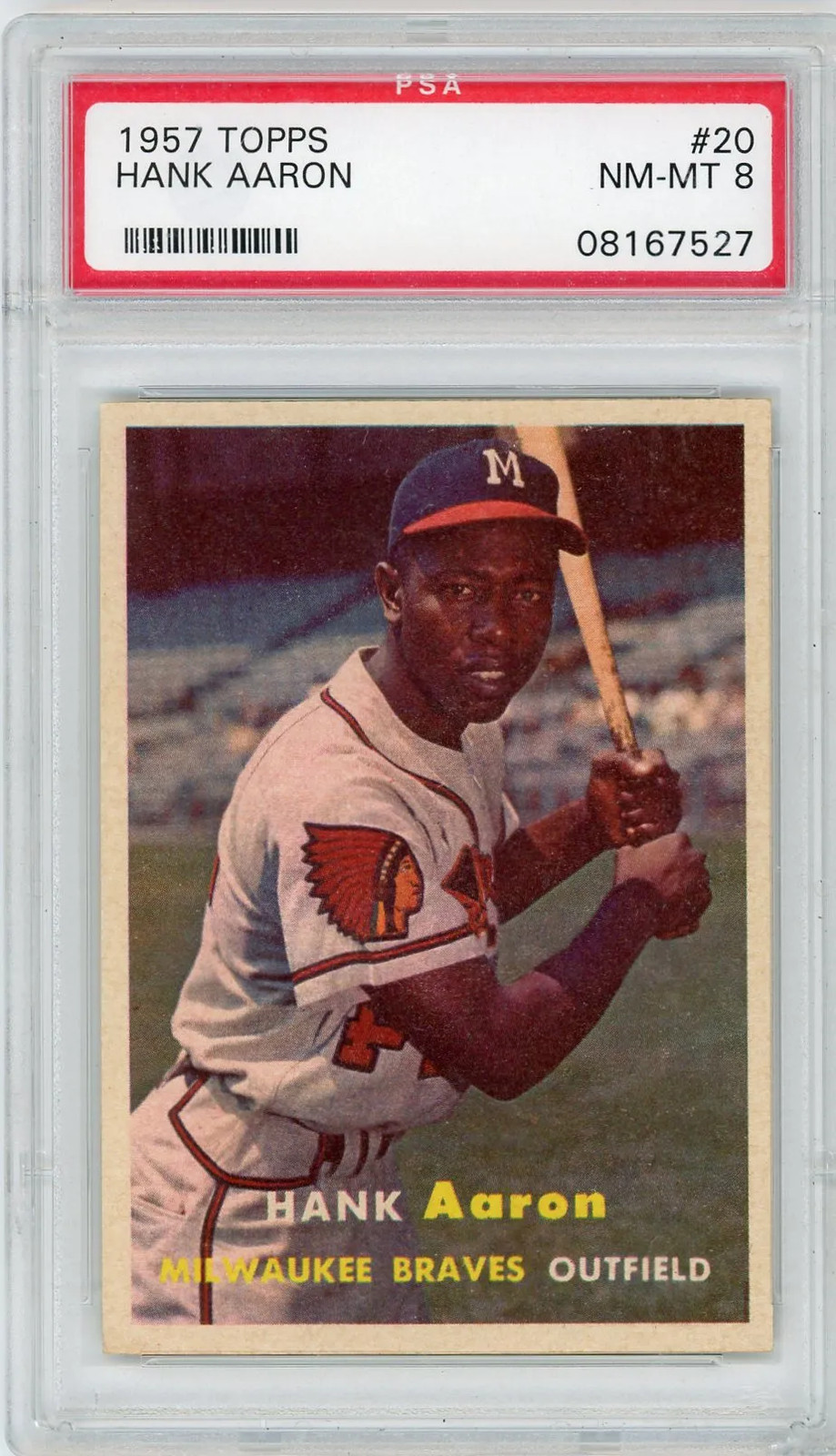 1957 Topps Hank Aaron #20 PSA 8