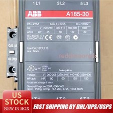New In Box ABB A185-30 A185-30-11 AC Contactor 24V、110V、220-230V US Free TAX