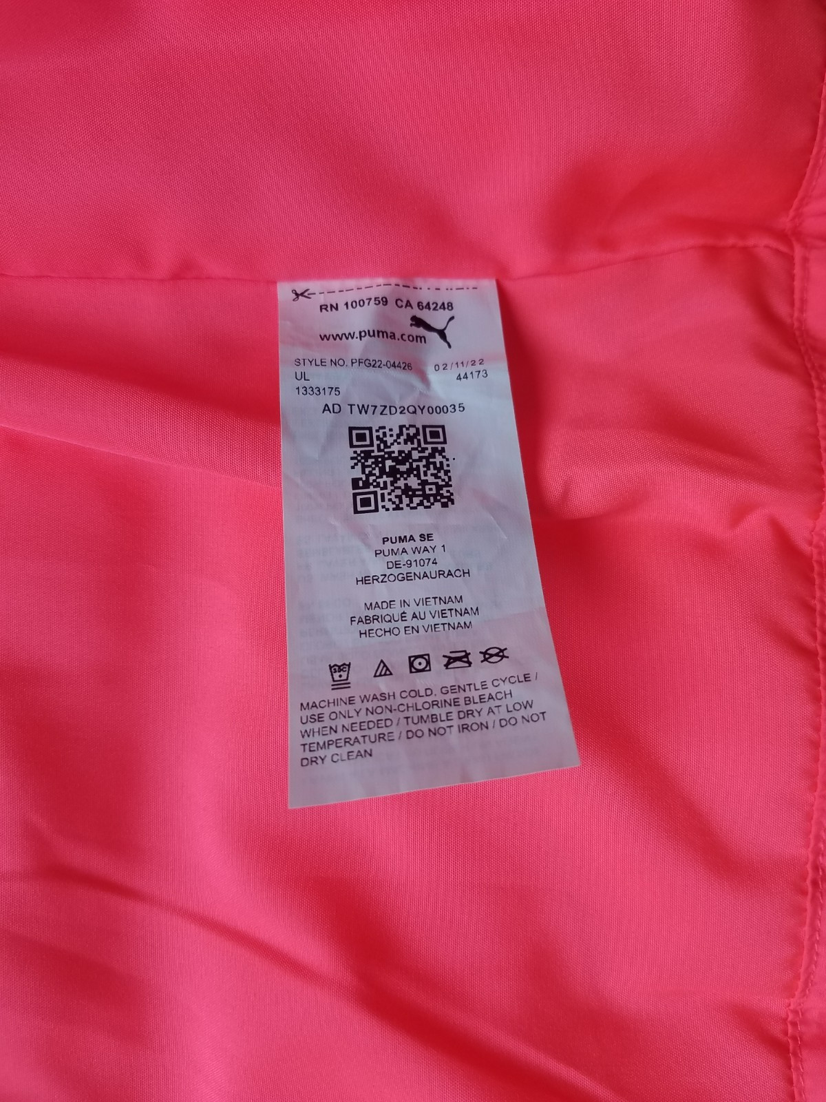 NEW Puma Hot Pink Full Zip Sleeveless Puffer Vest Girls Size M  10-12 thumbnail 5
