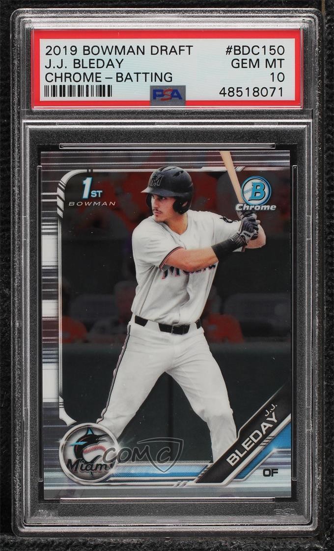 2019 Bowman Draft Chrome JJ Bleday (White Jersey; Batting) PSA 10 GEM MT 5h5