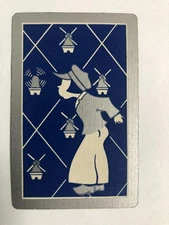 Dutch Girl Lady Children Holland Windmill Retro Art Vintage Playing SWAP CARD x1