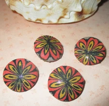 Vintage Lot of 4 Prym Cloth Covered Shank Buttons