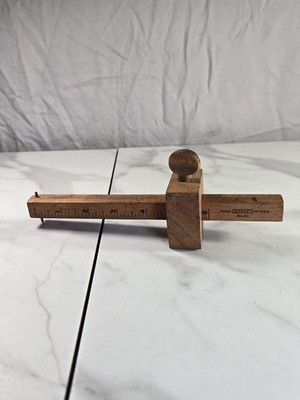 Vintage STANLEY No. 61 Ruler 6 Inch Marking Gauge Scribe Solid Wood, Made in USA