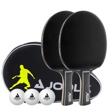 JOOLA Duo Pro Ping Pong Paddle Set - 2 ITTF Pro Table Tennis Rackets w/ Balls