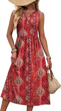 Women's Summer Dresses Maxi Dress Vacation Beach Sundresses with