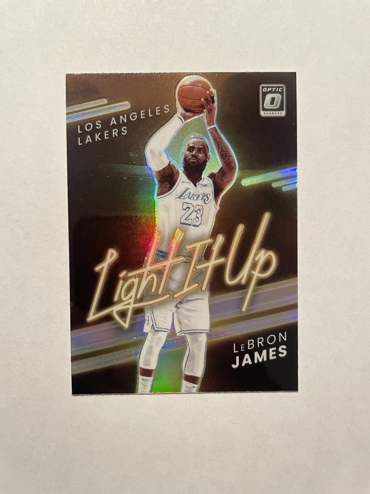 Lebron James 2021 Donruss Optic Light It Up Holo Prizm #11