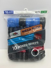 Boxer Briefs Fruit Of The Loom Boys 10 Pack Sz S 6-8 Tag Free, Moisture Wick