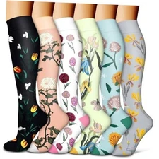COOLOVER Compression Socks Large-X-Large 02 Black/Oranga/White/Green/Blue/Gray