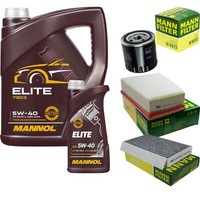 Inspektionspaket 6L Mannol Elite 5W-40 FüR Renault Megane III Grandtour 1.9 Dci