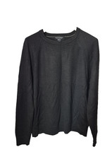 Banana Republic Sweater Mens L Dark Brown Italian Merino Wool Pullover Crewneck