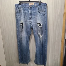 Wrangler Jeans Relaxed Boot Size 40x32 Highly Distressed Grunge Skater Y2K 90s