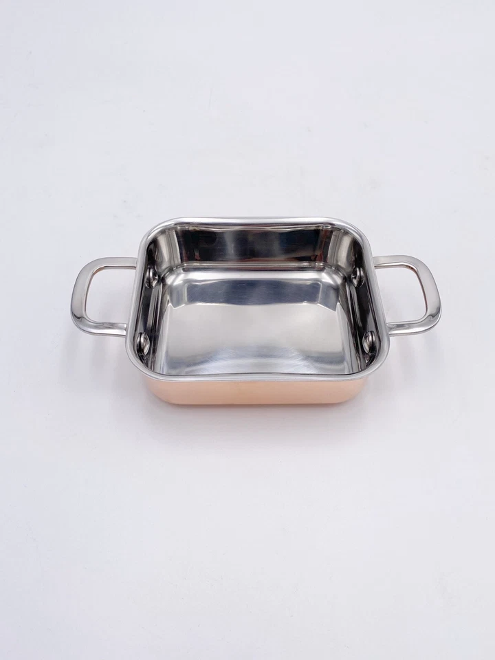 Batteria Di Pentole Luxor Kasanova 4 Pezzi In Rame Alluminio Acciaio Con Coperch - Immagine 2 di 4