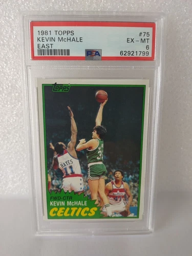 1981 TOPPS BASKETBALL EAST #75 KEVIN McHALE RC HOF "BOSTON CELTICS" PSA 6 🏀🏀