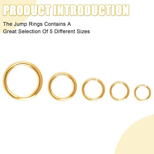 1200P Gold Jump Rings, Jewelry Repair Kit with Jump Ring Pliers and Open Jump - Picture 3 of 7