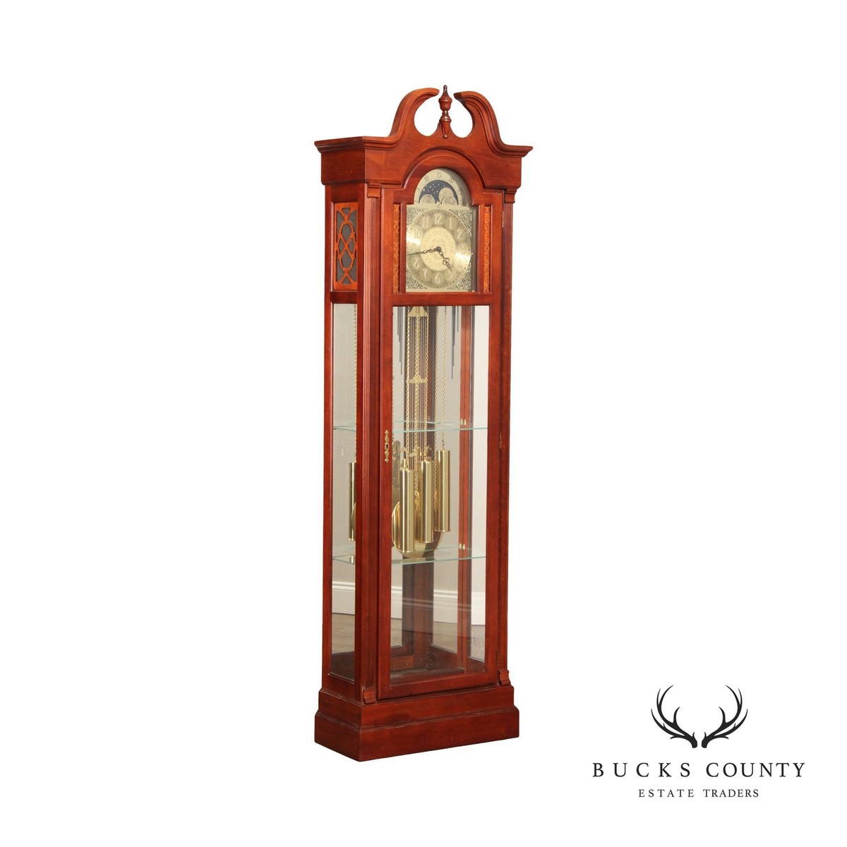 RIDGEWAY TRADITIONAL CHERRY TALL CASE GRANDFATHER CLOCK | eBay