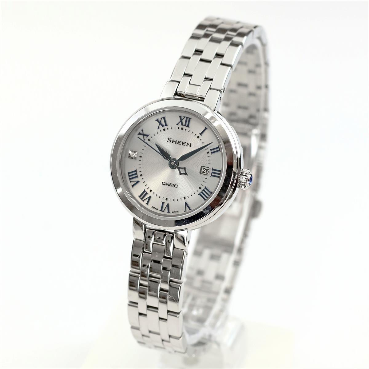 CASIO 腕時計 SHE3800SG7A SHEEN SILVER 【Lady's】 Casio Sheen Swarovski Crystals Bezel Ladies Watch SHE-3062SG