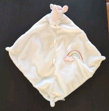 Angel Dear Unicorn Lovey Rainbow Security Blanket Baby Toy white Pink Angeldear