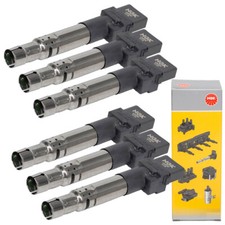 6x NGK 48065 Zündspule für VW GOLF 4 5 R32 PASSAT B6 R36 AUDI A3 8P Q7 4L TT V6