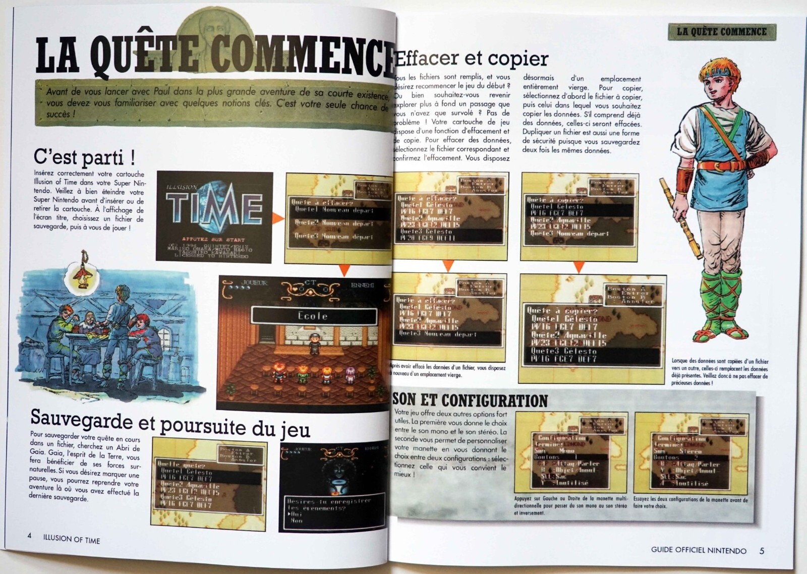 Guide Illusion of Time pour finir le jeu Super Nintendo a 100 pour cent