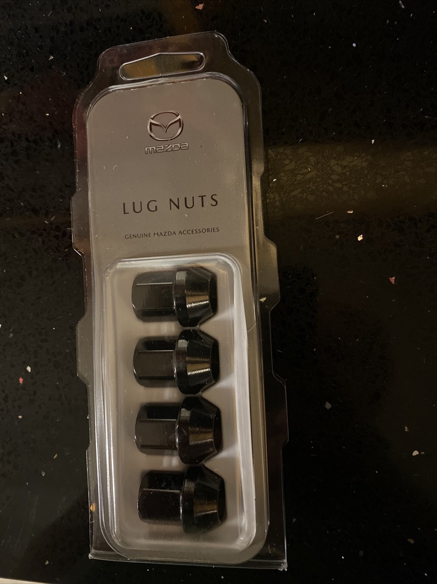 Genuine Mazda 4 Pack Black Wheel Lug Nuts C9N1V9770 | OE | Chrome