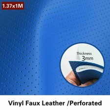 Tessuto Sintetico Per Imbottiture Vinile Per Rivestimenti Blu Marino Per Auto E Barche – Larghezza 54", Effetto Pelle Resistente Sedia Da Mare - Foto 2