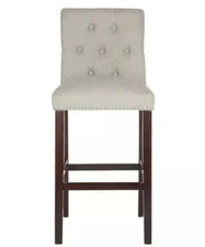 Safavieh 31.5 -Inch Norah Light Grey Barstool (Set of 2) – Light Grey 19 x 20