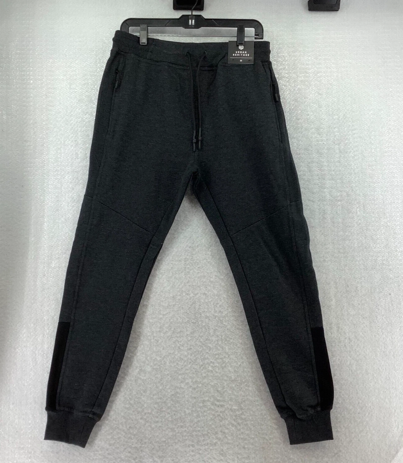 Urban Heritage Men's Black Elastic Waist Drawstring Jogger Pants Size Small