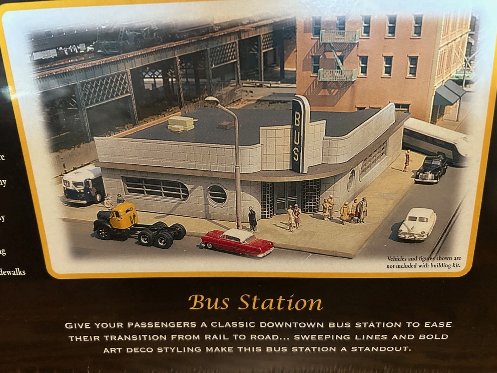 ART DECO STYLE URBAN CORNER BUS STATION HO Scale KIT CITYSCENES NEW OOP