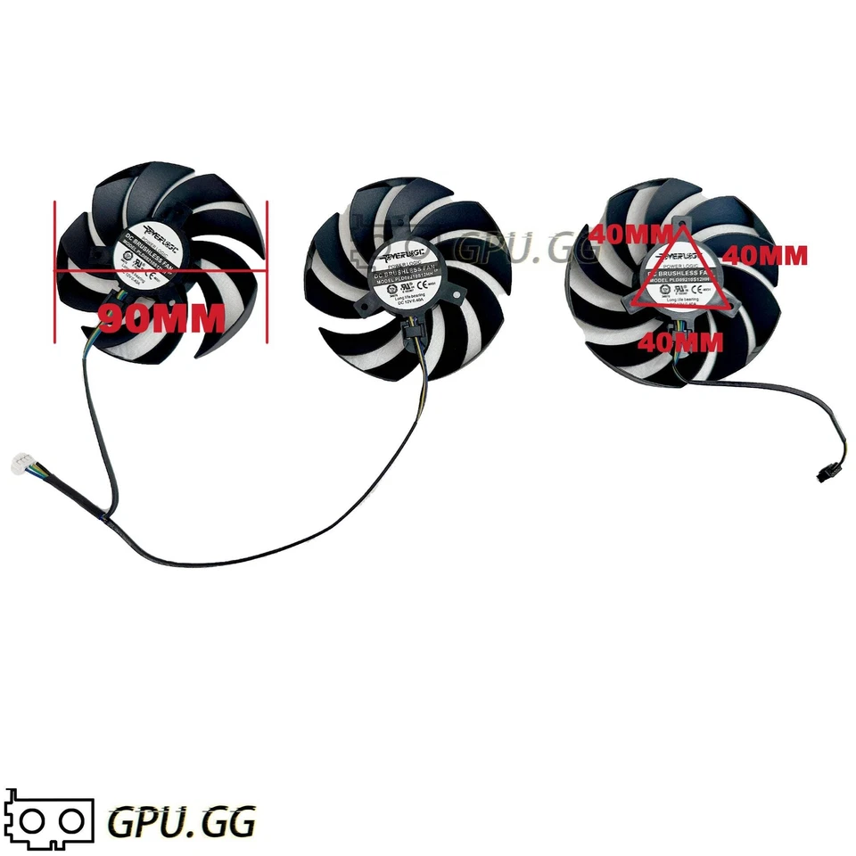 MSI RTX 3060 3070 3080 3090 (Ti) RX 6800 6900 Gaming X/Z Trio Fans Replacement - Image 2 of 4