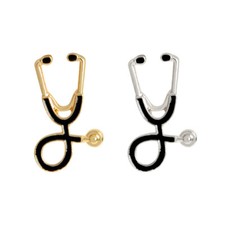 10pcs Nurse Doctor Pins Stethoscope Brooch Enamel Lapel Cute Schoolbag Badges