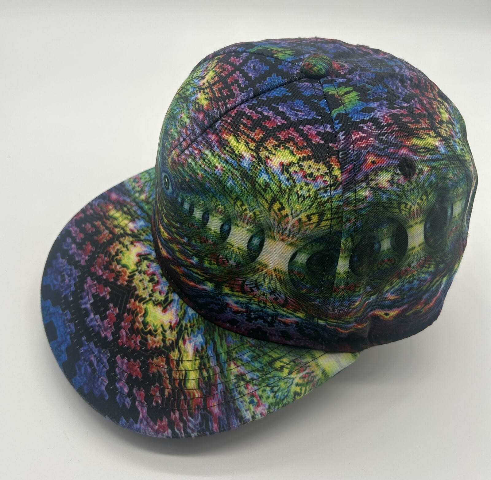 Psychedelic Rave Snapback Hat - image 7