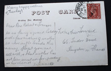 Corton, Lowestoft, Suffolk 1954 postmark on a Long Lane, Corton  postcard
