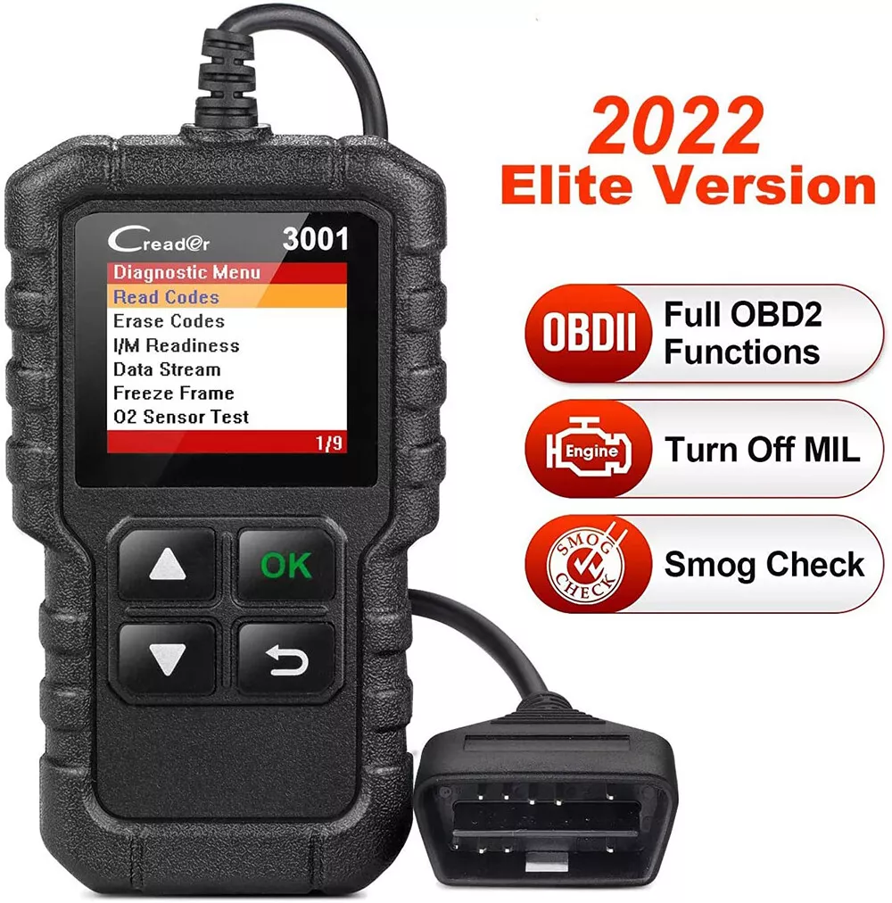 Creader 3001 OBD2 Scanner, Engine Fault Code Reader Mode 6 CAN Diagnostic  Scan Tool Compatible With All OBDII Protocol Cars Since 1996, Lifetime Free  Update