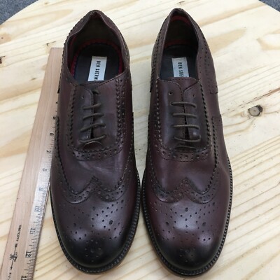 Ben Sherman Dress Shoes Mens 44 Wingtip Oxford Brown Leather  display picture 2