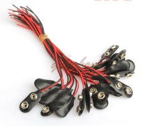 Snap on 9V Battery Holder Clip Connector Hard Shell 10CM Cable Lead 10PCS