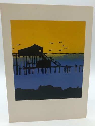 JAN ROY s Low Tide Salt Marsh Graphics Newburyport MA 5 Note Card Set 