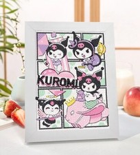 Sanrio 5D Diamond Art Painting DIY Kit with Frame-Kuromi NEW