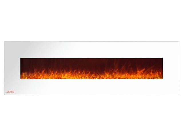 Ignis Royal 72 Inch Wall Mount Electric Fireplace With Crystals