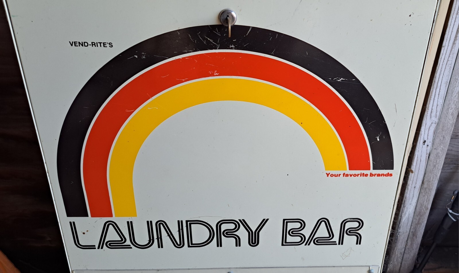 Vintage 1980s Laundry Bar Detergent Vending w/key VendRites CoinOp