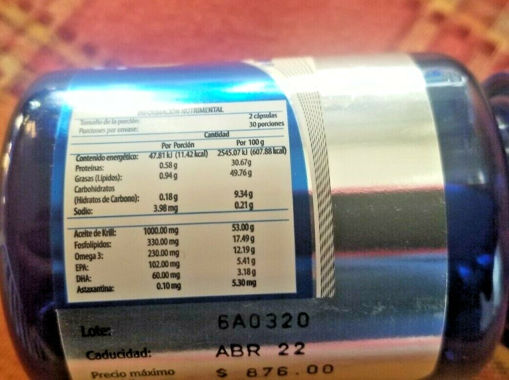 OTC Simi KRILL OIL 1000 mg w/60 caps Suplemento exp. 06/2024