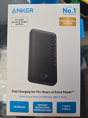 Anker 20000mAh 20W Power Bank - Black