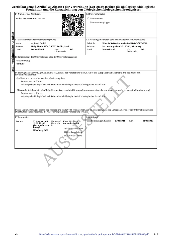 (EUR 15,11/kg) Bio-Ahornsirup aus Kanada 4kg im Kanister - Bild 3 von 4