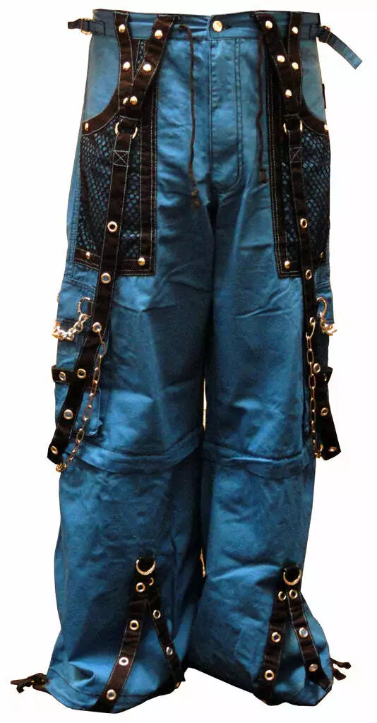 Tripp NYC - Arctic Nightmare Bondage Pants Blue & Black NEW