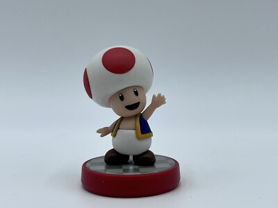 Nintendo Super Mario Bros Series Toad Amiibo Red Base Free Shipping Loose.    G3