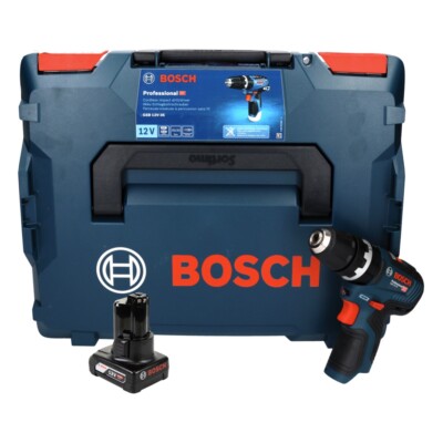 Bosch GSB 12V-35 Akku Schlagbohrschrauber 12 V 35 Nm + 1x Akku 6,0 Ah + L-Boxx