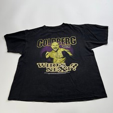 Vintage 1998 WCW Goldberg WHO'S NEXT Wrestling WWF Shirt Black Size XL